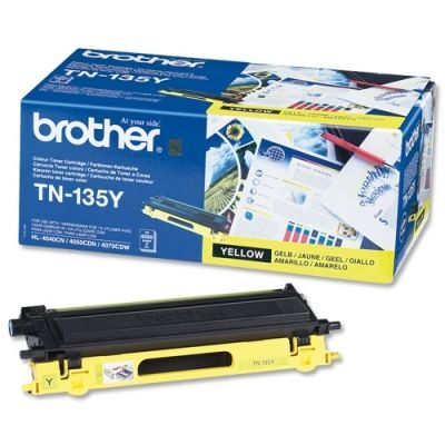 Brother TN-135Y Yellow Original Tonerkassette Stor Kapacitet Brother DCP 9040 | InkNu