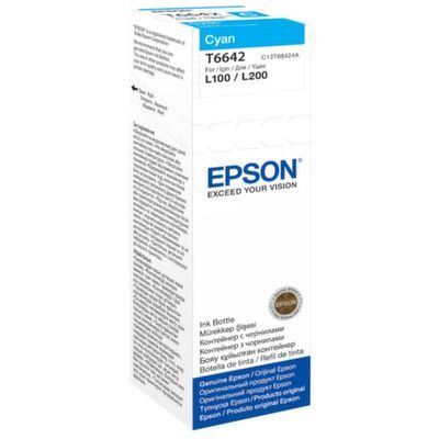 Epson T6642 Cyan EcoTank Ink Bottle 70ml. Original Epson EcoTank ET-14000 | InkNu