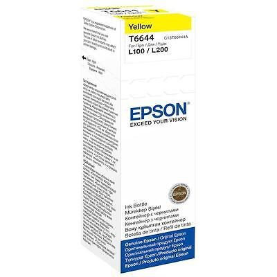 Epson T6644 Yellow EcoTank Ink Bottle 70ml. Original Epson EcoTank ET-14000 | InkNu