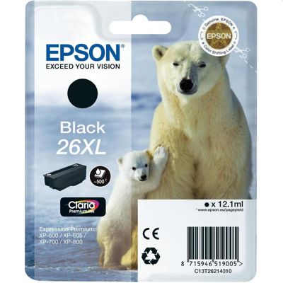 Epson 26XL Black Original Blækpatron Epson Expression Premium XP 510 | InkNu