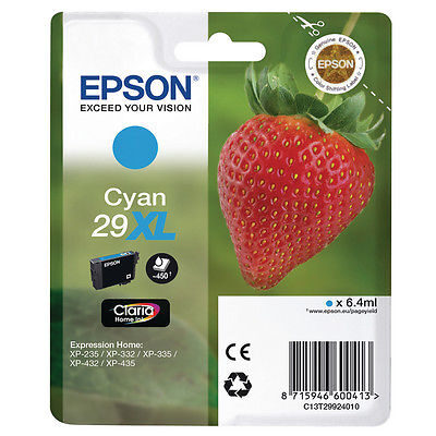 Epson 29XL Cyan Original Blækpatron Epson Expression Home XP 235 | InkNu