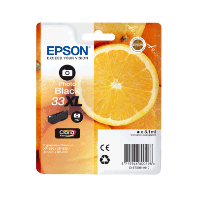 Epson 33XL Photo Black Original Blækpatron Epson Expression Premium XP 530 | InkNu