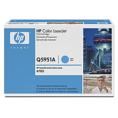 HP Q5951A Cyan Original Tonerpatron HP Color LaserJet 4700 | InkNu