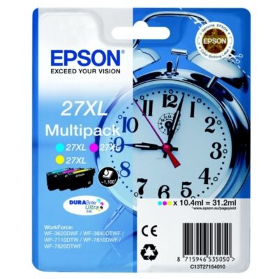 Epson 27XL Multipack 3-Farver Original Pakke Epson WorkForce WF 3600 | InkNu