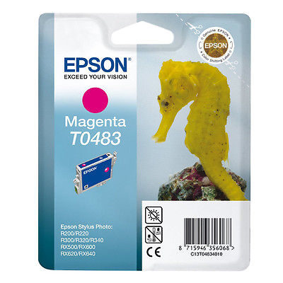 Epson T0483 Magenta Original Blækpatron Epson Stylus Photo R200 | InkNu