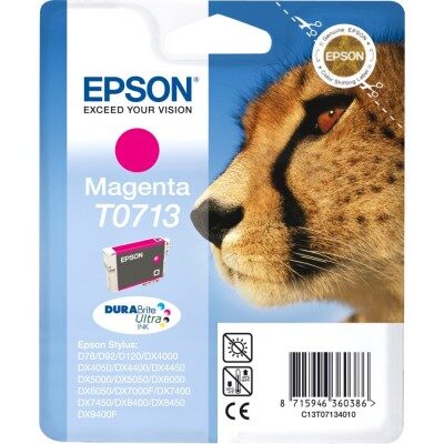 Epson T0713 Magenta Original Blækpatron Epson Stylus D 120 | InkNu