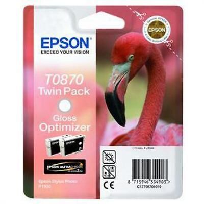 Epson T0870 Gloss Optimizer Dobbeltpakke Original Produkt Epson Stylus Photo R1900 | InkNu