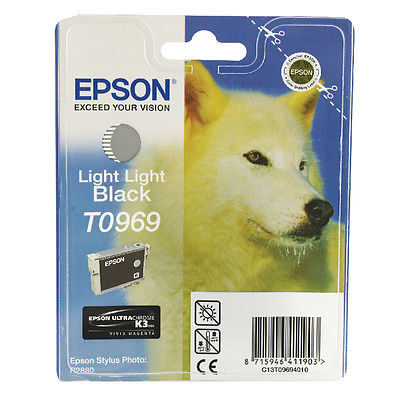 Epson T0969 Light Light Black Original Blækpatron Epson Stylus Photo R2880 | InkNu