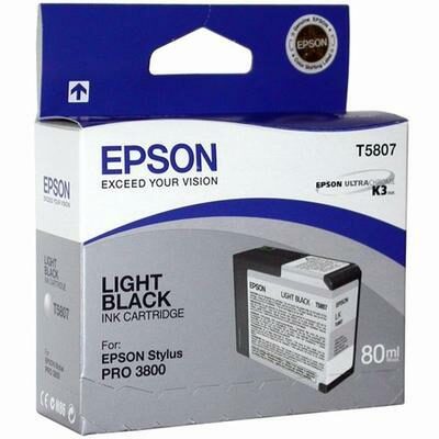 Epson T5807 Light Black Original Blækpatron Epson Stylus Pro 3800 | InkNu