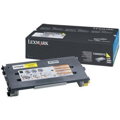 Lexmark C500H2YG Yellow High Capacity Original Toner (UDGÅET) LEXMARK C 500 | InkNu