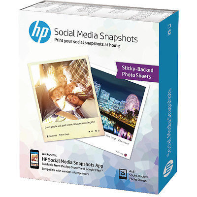 HP Social Media Snapshots 25 Sheets 10X13CM (UDGÅET) Foto Papir | InkNu
