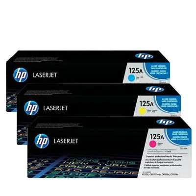 HP 125A C/Y/M Tri-pack Original HP Color LaserJet CM 1300 | InkNu