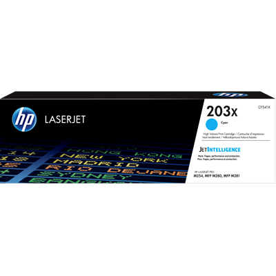 HP 203X Cyan Original Toner 2.500 Sider HP Color LaserJet Pro M 254 | InkNu