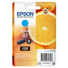 Epson 33 Cyan Standard Original Blækpatron Epson Expression Premium XP 530 | InkNu