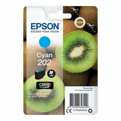Epson T202 Cyan Original Blækpatron Standard Epson Expression Premium XP 6000 | InkNu