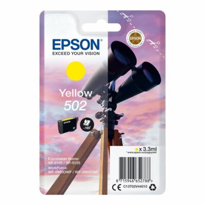 Epson 502 Yellow Standard Original Blækpatron Epson Expression Home XP 5100 | InkNu