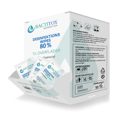Bactitox Single Wipes overfladedesinfektion 80% Covid-19 | InkNu